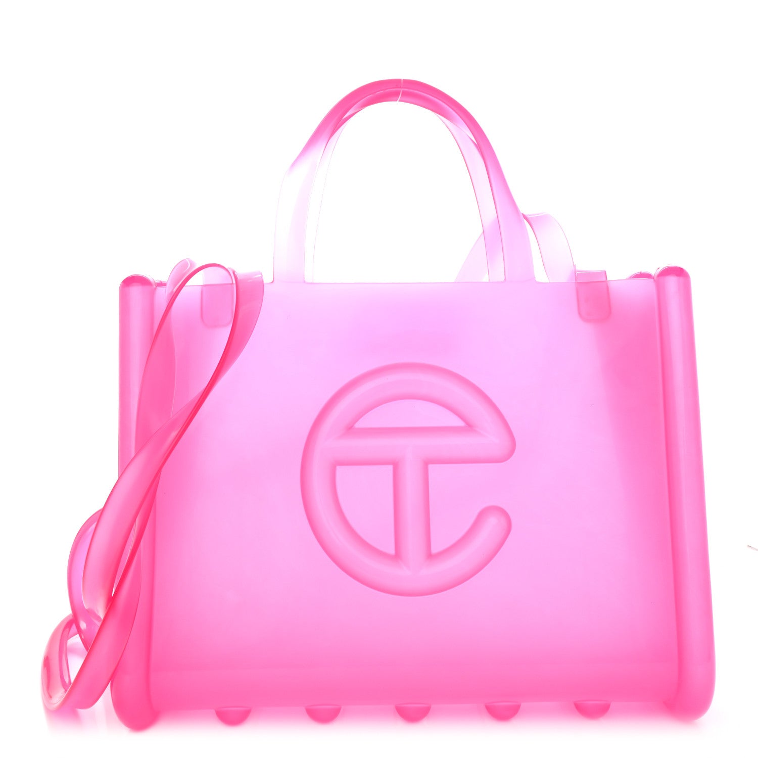 Telfar x MELISSA Jelly Medium Shopping Bag Clear Pink 1 of 9