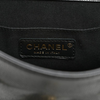 Chanel Shiny Caviar Quilted Small Duma Pockets Drawstring Backpack Black 5 of 9