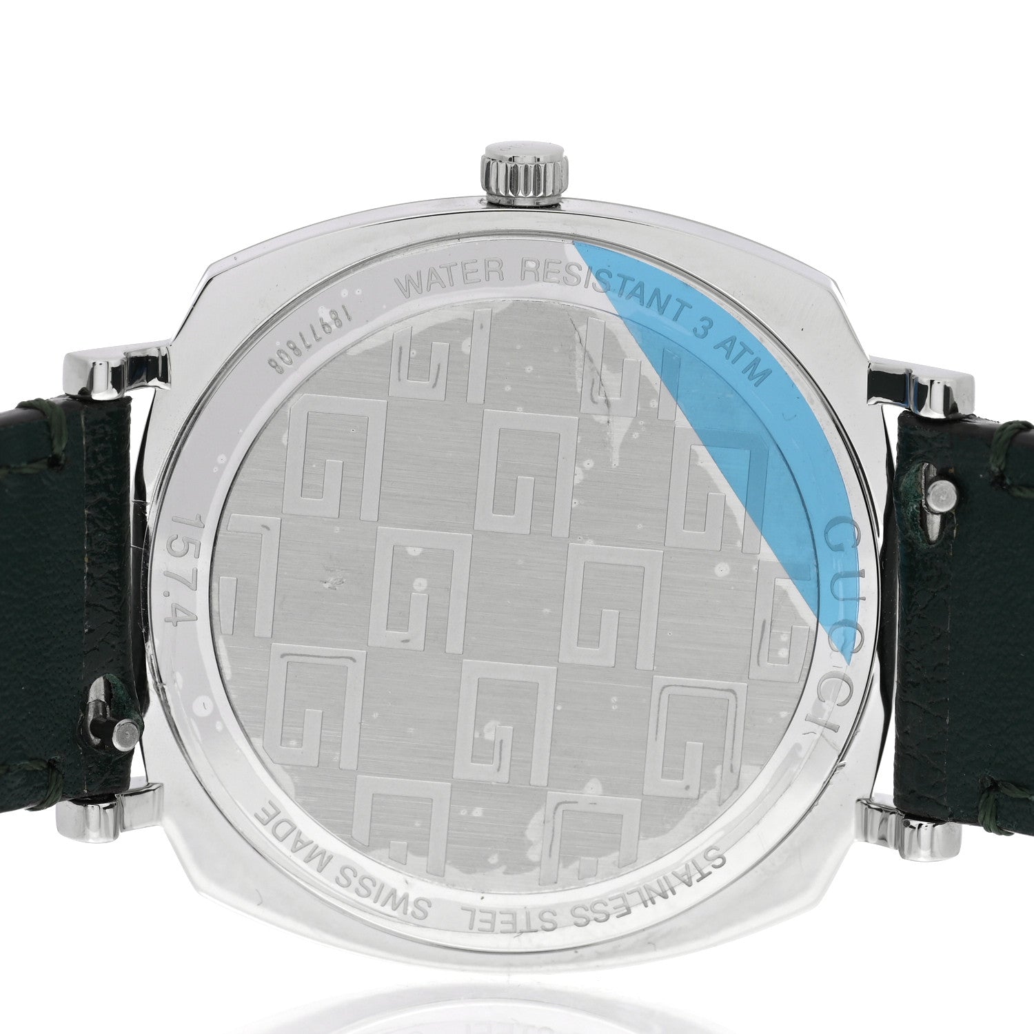 Gucci Stainless Steel Calfskin 35mm Grip Quartz Watch Green 4 of 5