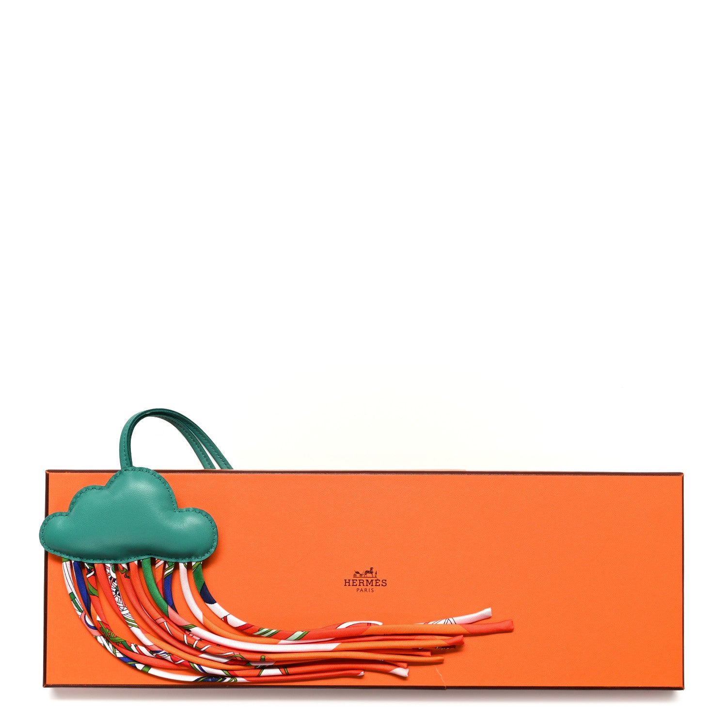 Hermes Swift Silk Twill Cord Cloud Bag Charm Vert Verone 1570985