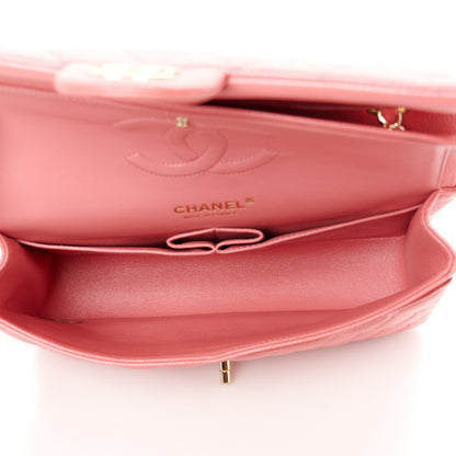 Chanel Metallic Caviar Quilted Medium Double Flap Pink 5 of 12