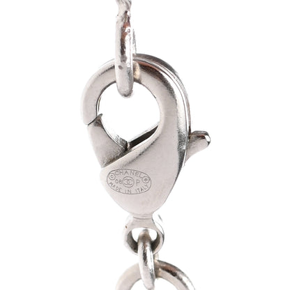 Chanel Crystal Large CC Necklace Silver 6 of 7