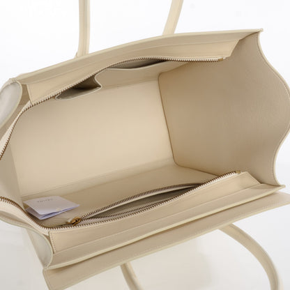 Celine Smooth Calfskin Mini Tri-Color Luggage White 5 of 9