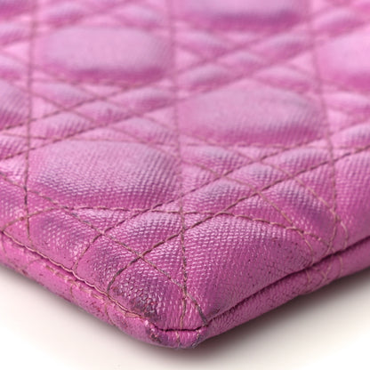 Christian Dior Coated Canvas Cannage Panarea Pouch Purple 9 of 16