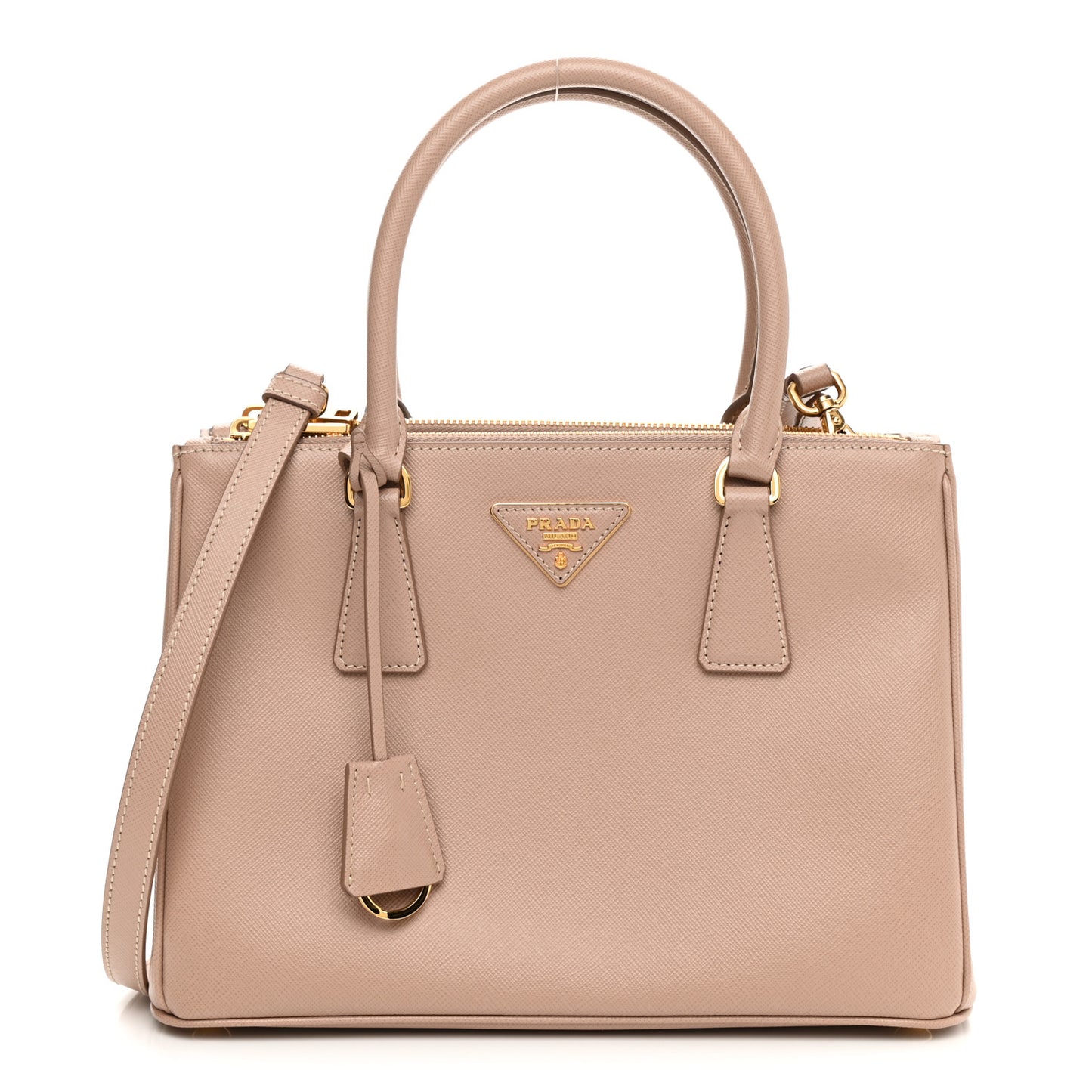 Saffiano Small Galleria Double Zip Tote Cipria
