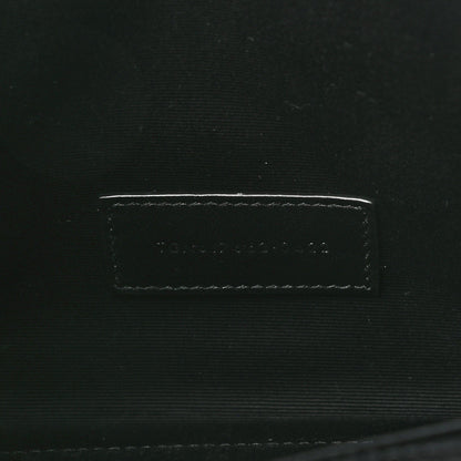Saint Laurent Grain De Poudre Matelasse Chevron Monogram Envelope Clutch Black 7 of 10