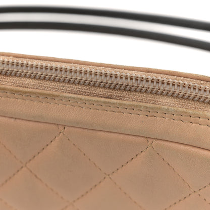 Chanel Calfskin Quilted Cambon Pochette Beige Black 12 of 12