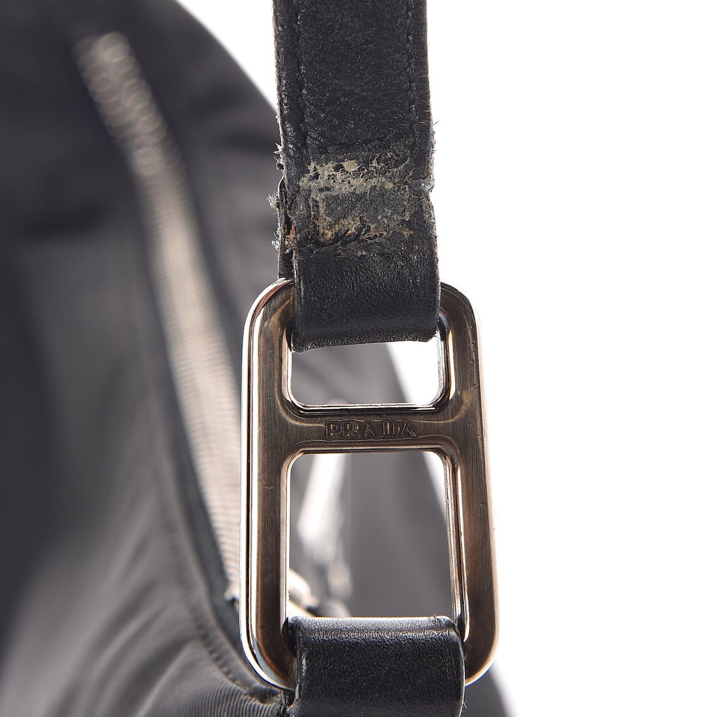 Tessuto Nylon Soft Calfskin Shoulder Bag Black