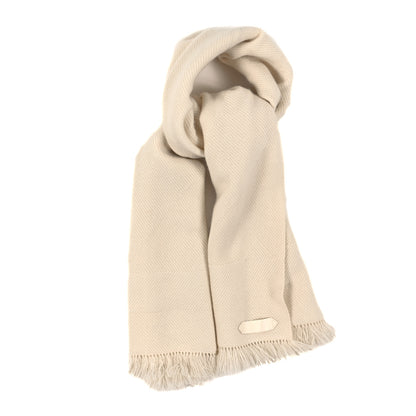 Hermes Cashmere Grand Chevron Stole Ivory 1 of 3