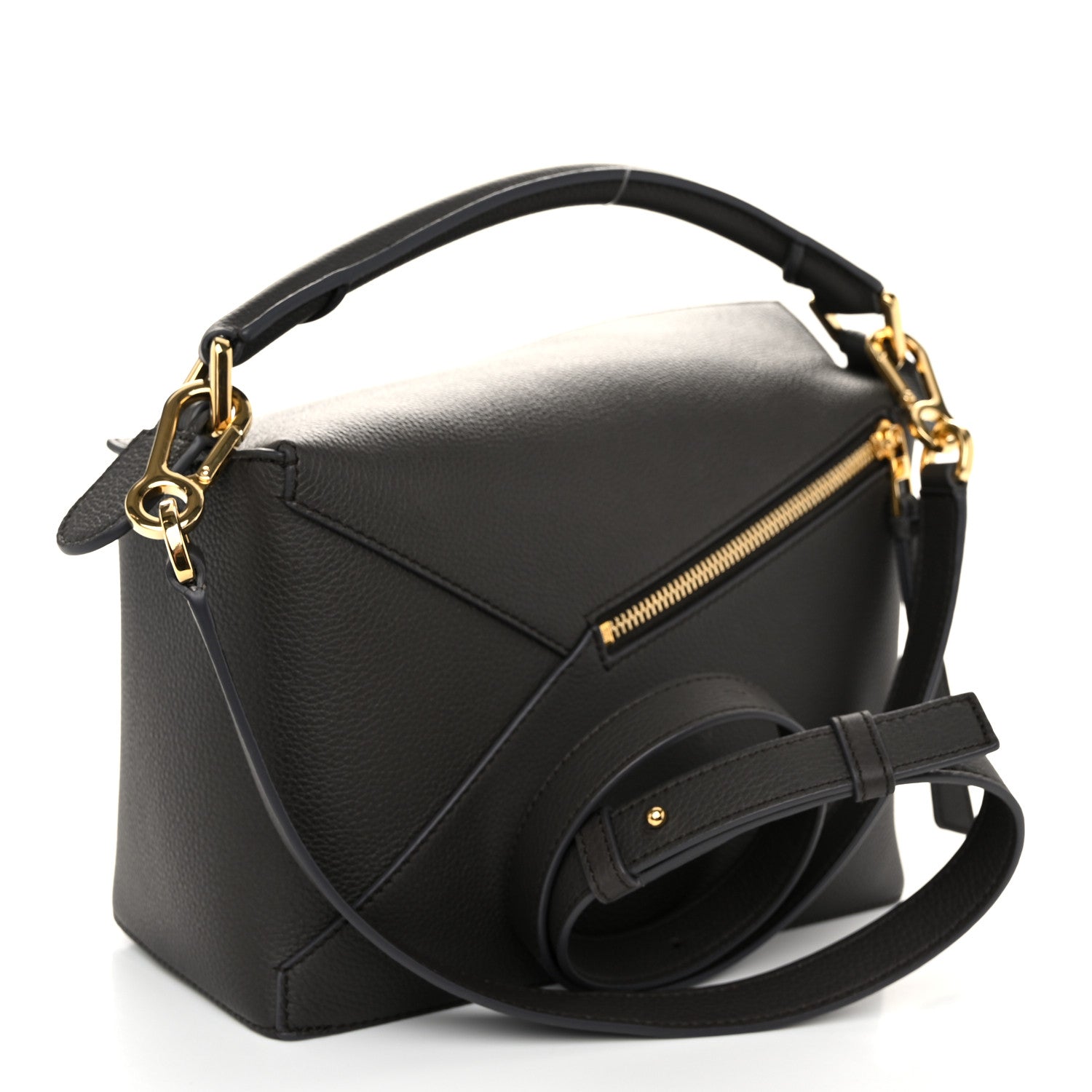 Loewe Soft Grained Calfskin Small Puzzle Edge Bag Dark Grey 3 of 9