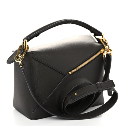 Loewe Soft Grained Calfskin Small Puzzle Edge Bag Dark Grey 3 of 9