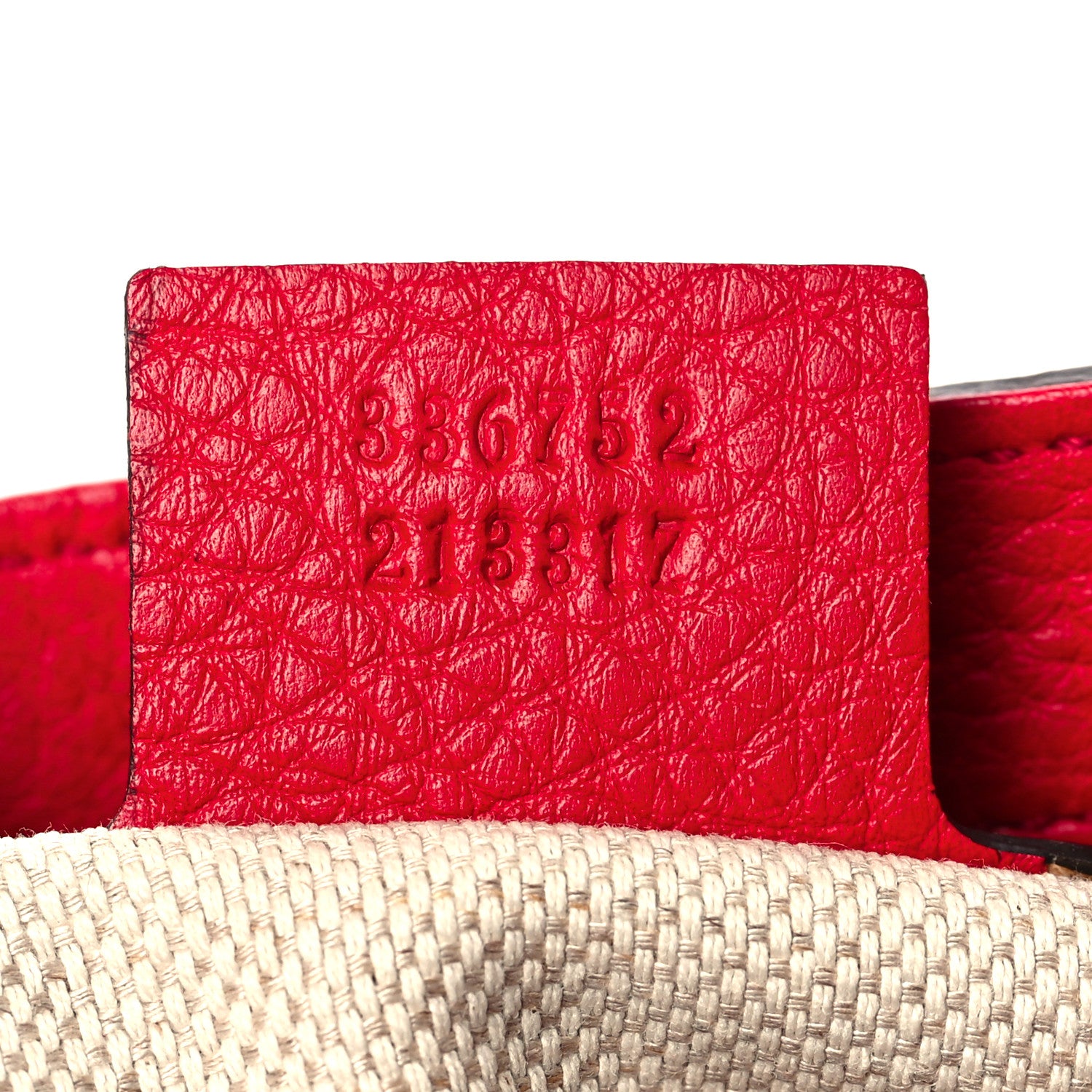 Gucci Pebbled Calfskin Medium Soho Flap Crossbody Tabasco Red 7 of 9
