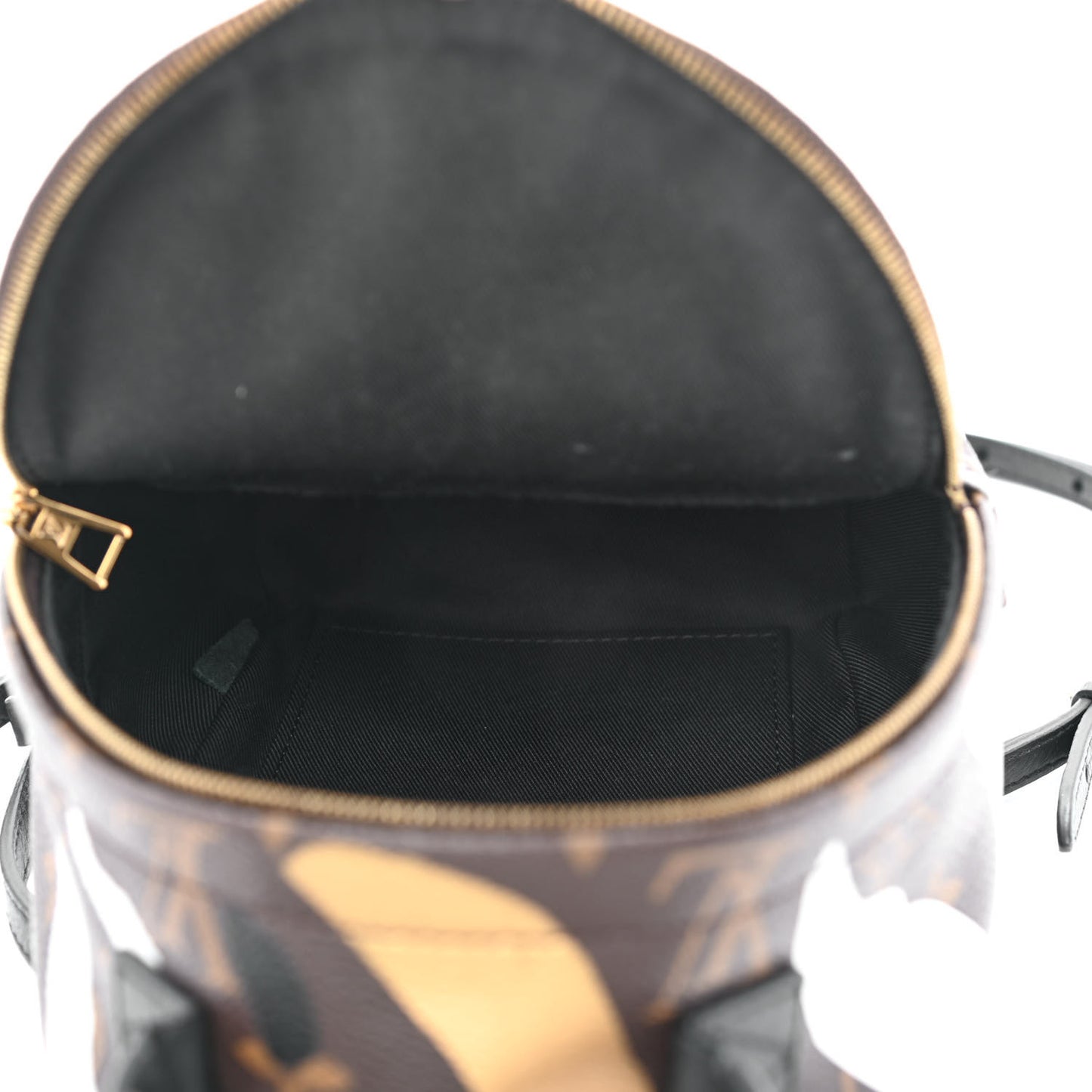 X LOL Monogram Palm Springs Backpack Mini Gold Silver