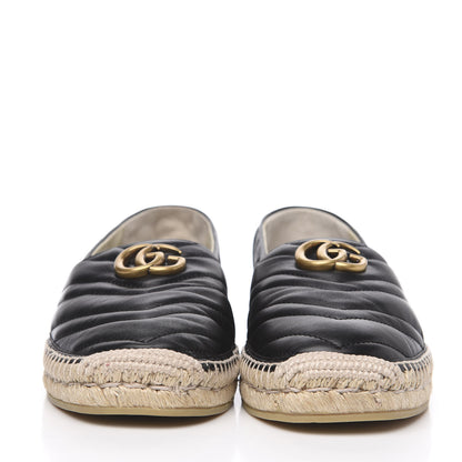 Gucci Nappa Matelasse Mens GG Marmont Espadrilles 7 Black 2 of 9