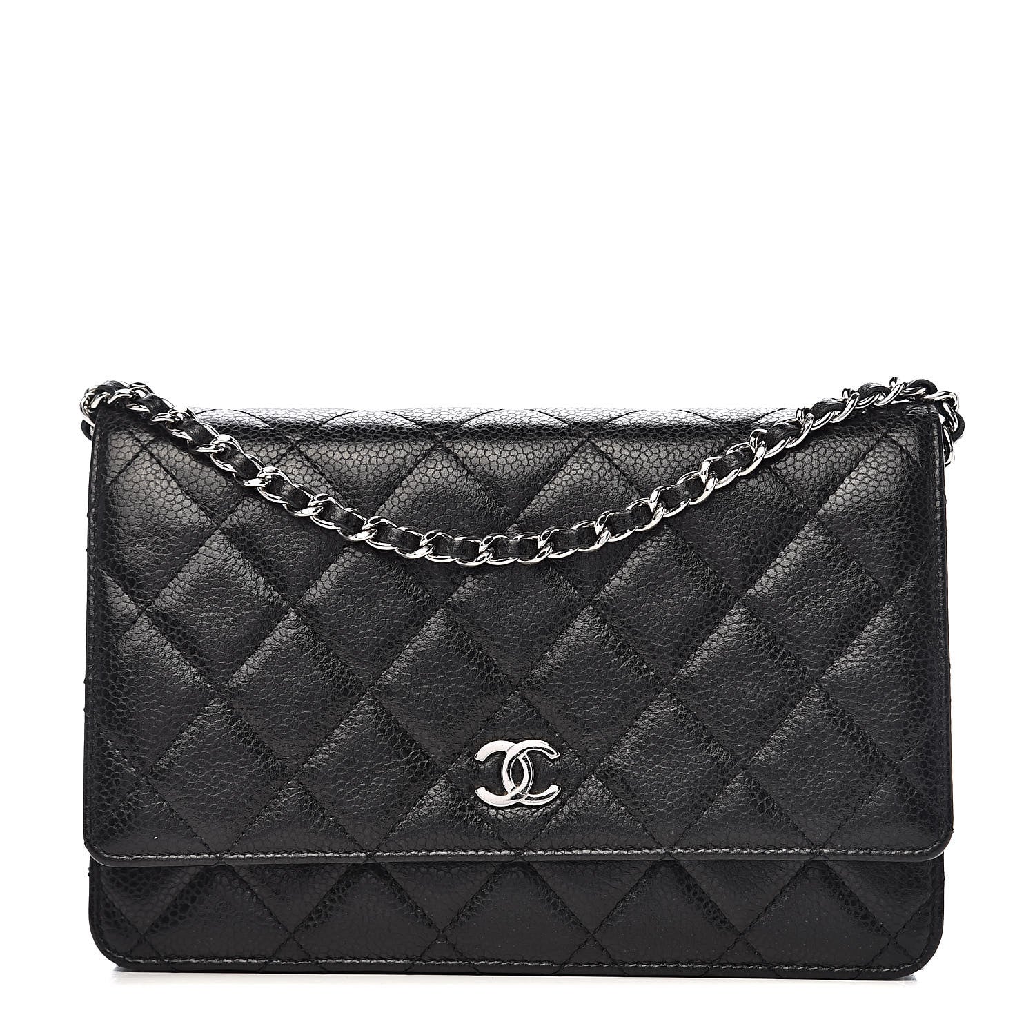 Chanel Caviar Quilted Wallet On Chain WOC Black 1 of 12