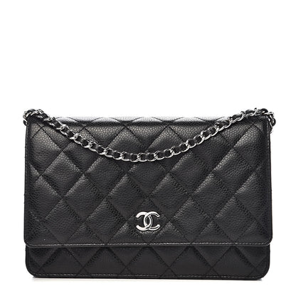 Chanel Caviar Quilted Wallet On Chain WOC Black 1 of 12