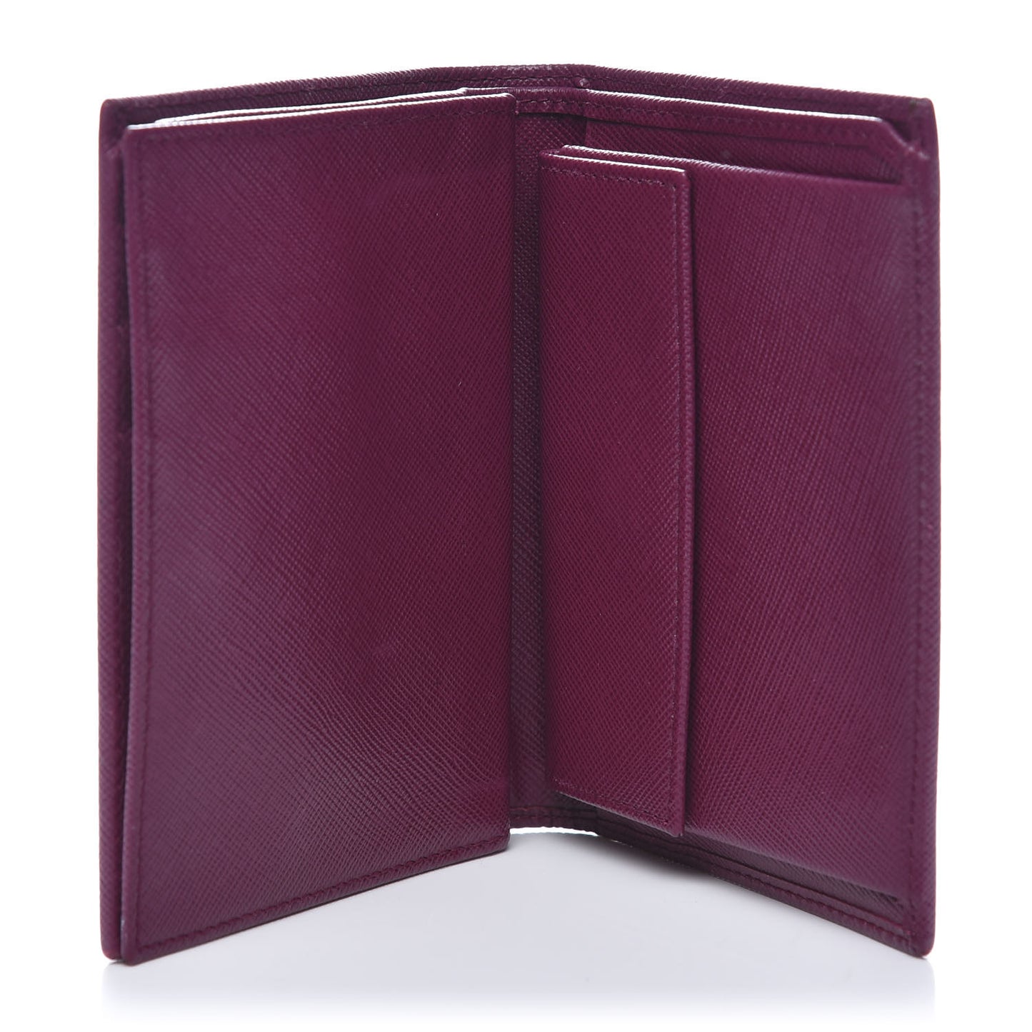 Saffiano Metal Bi-Fold Wallet Purple