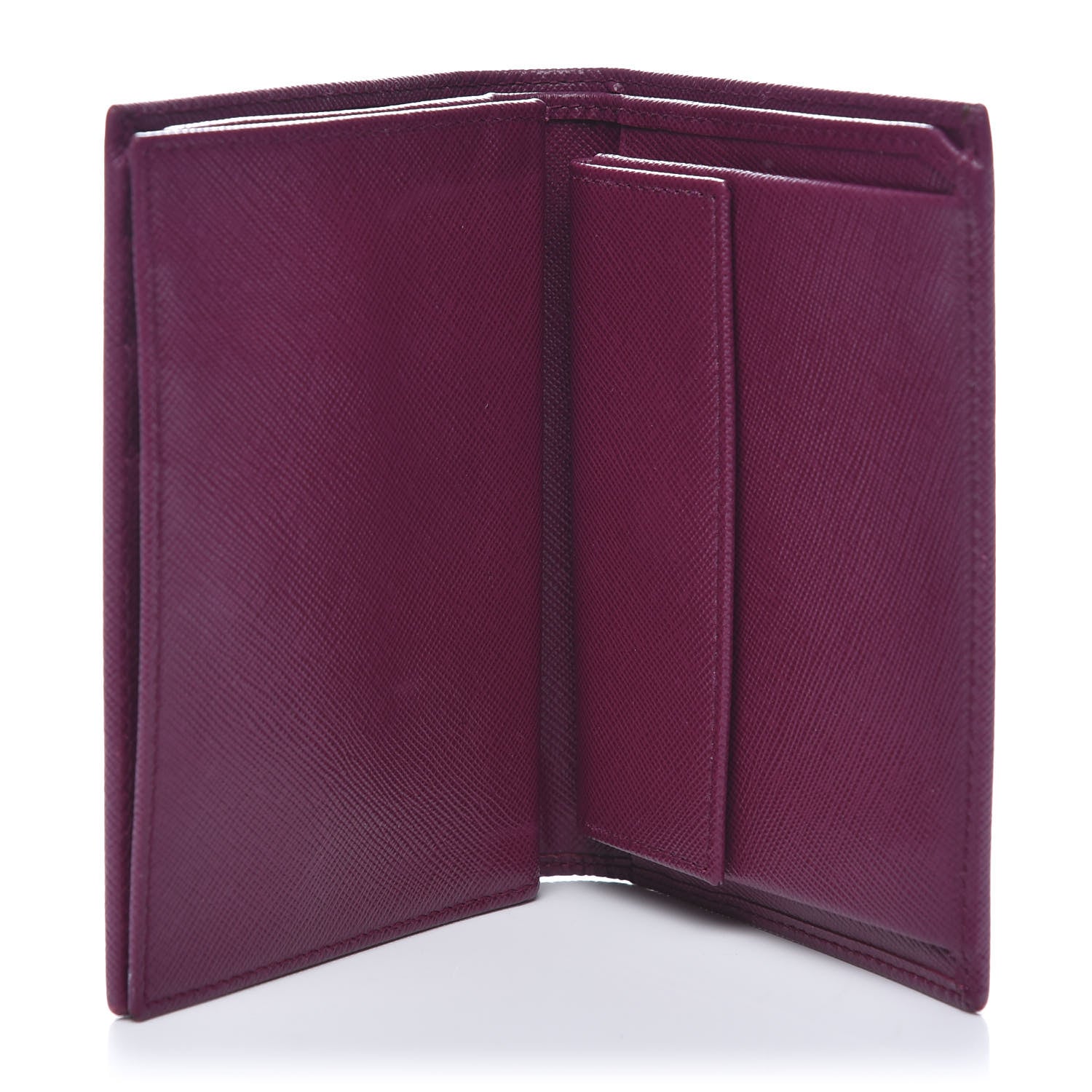 Prada Saffiano Metal Bi-Fold Wallet Purple 6 of 9