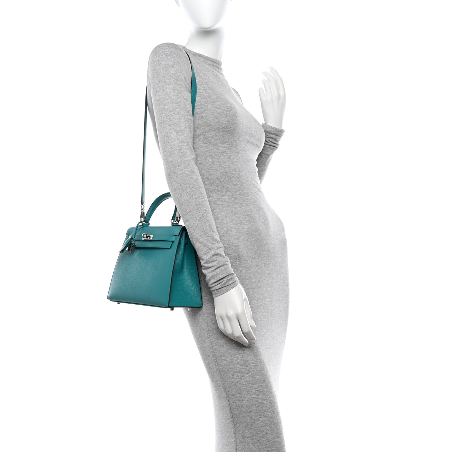 Epsom Kelly Sellier 25 Bleu Paon