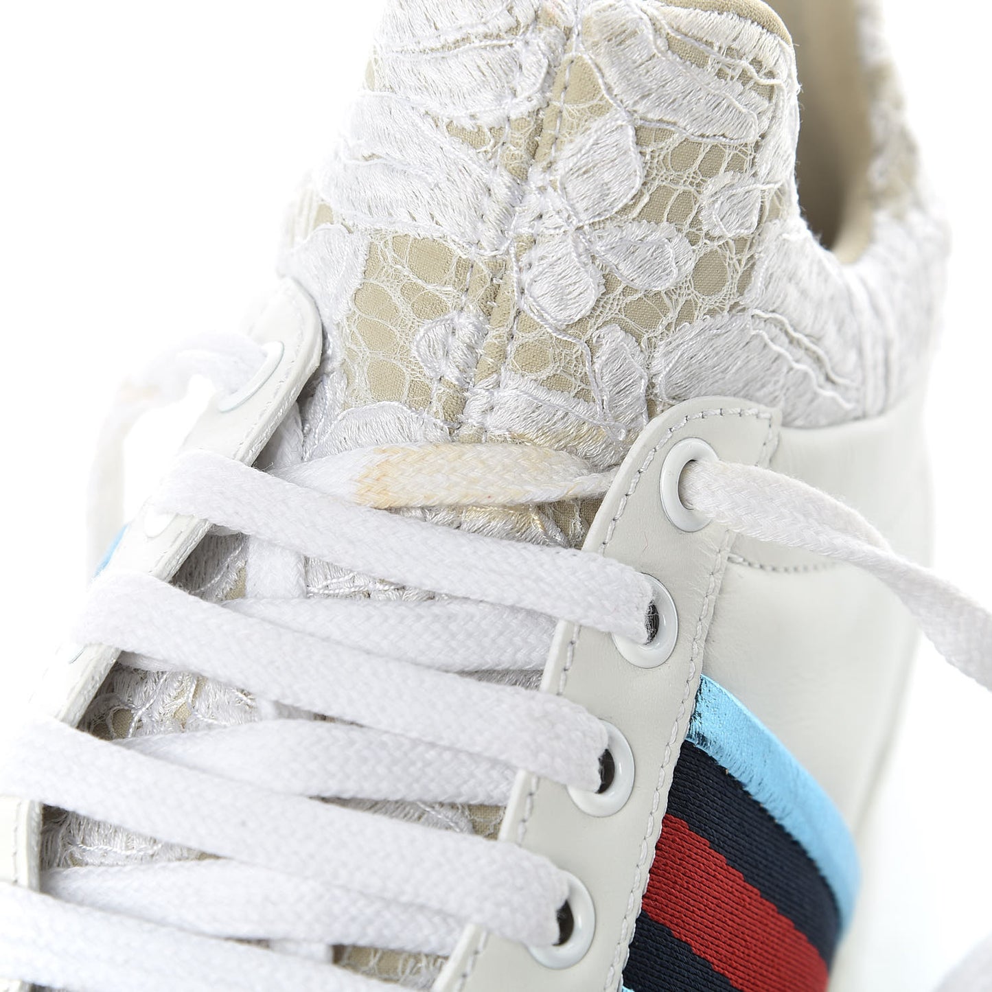 Calfskin Lace Ayers Sylvie Web New Womens Ace High Top Sneakers 35.5 White