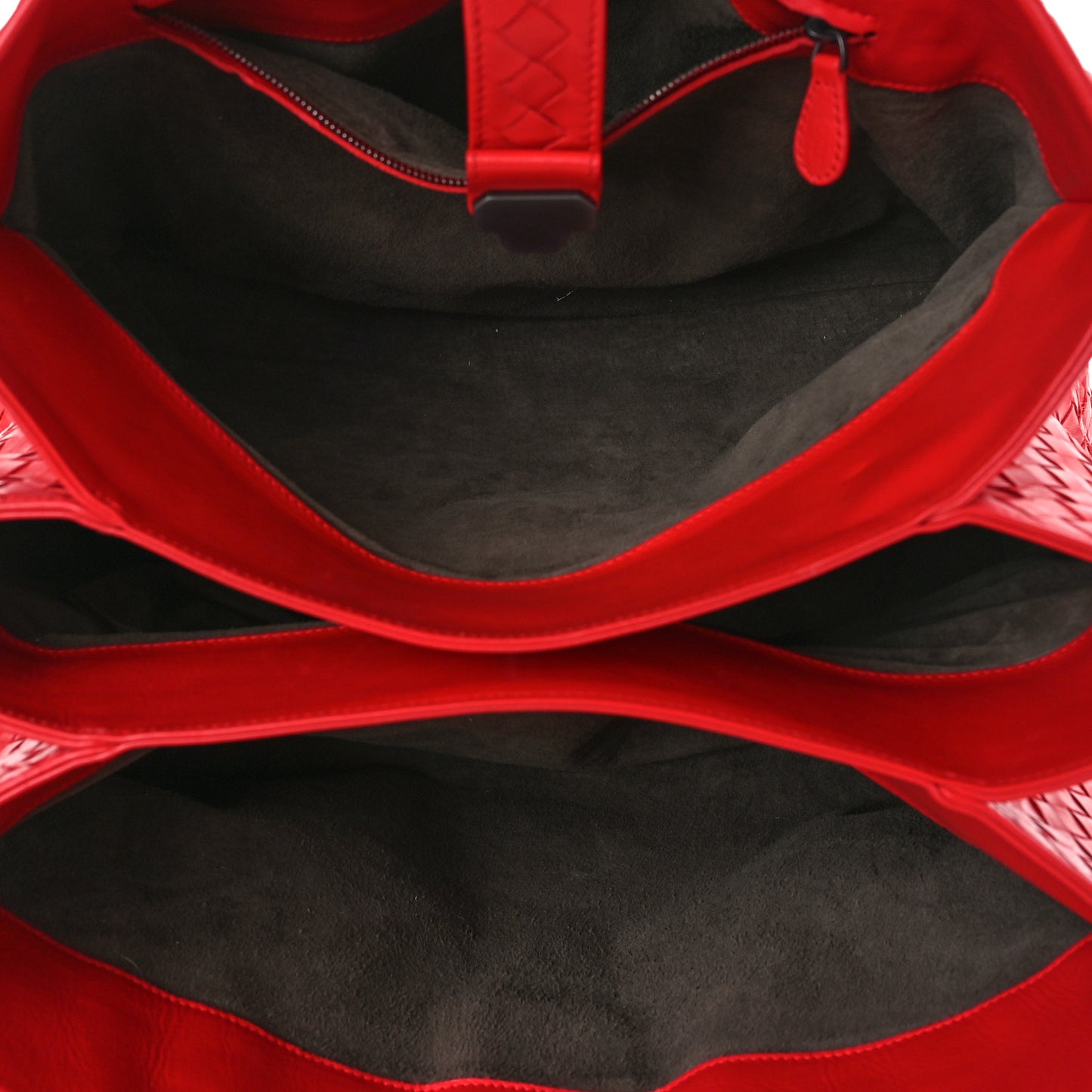 Light Calf Intrecciato Medium Roma Fraise