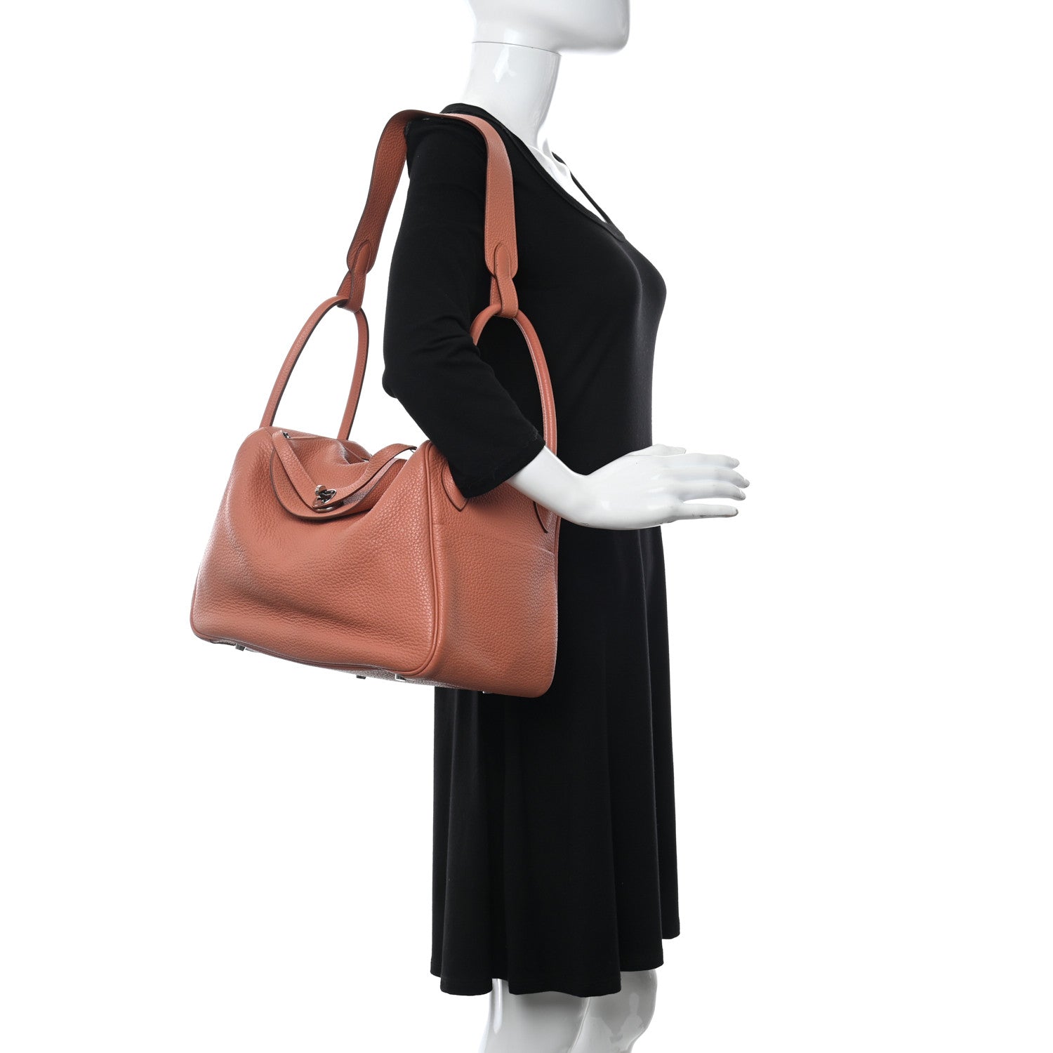 Hermes Taurillon Clemence Lindy 34 Rose Thè 2 of 21