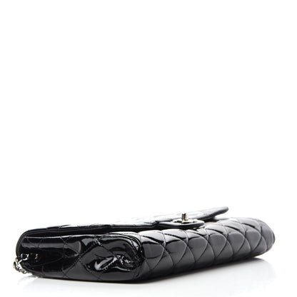 Chanel Patent Quilted Clutch with Chain Flap Black 4 of 10
