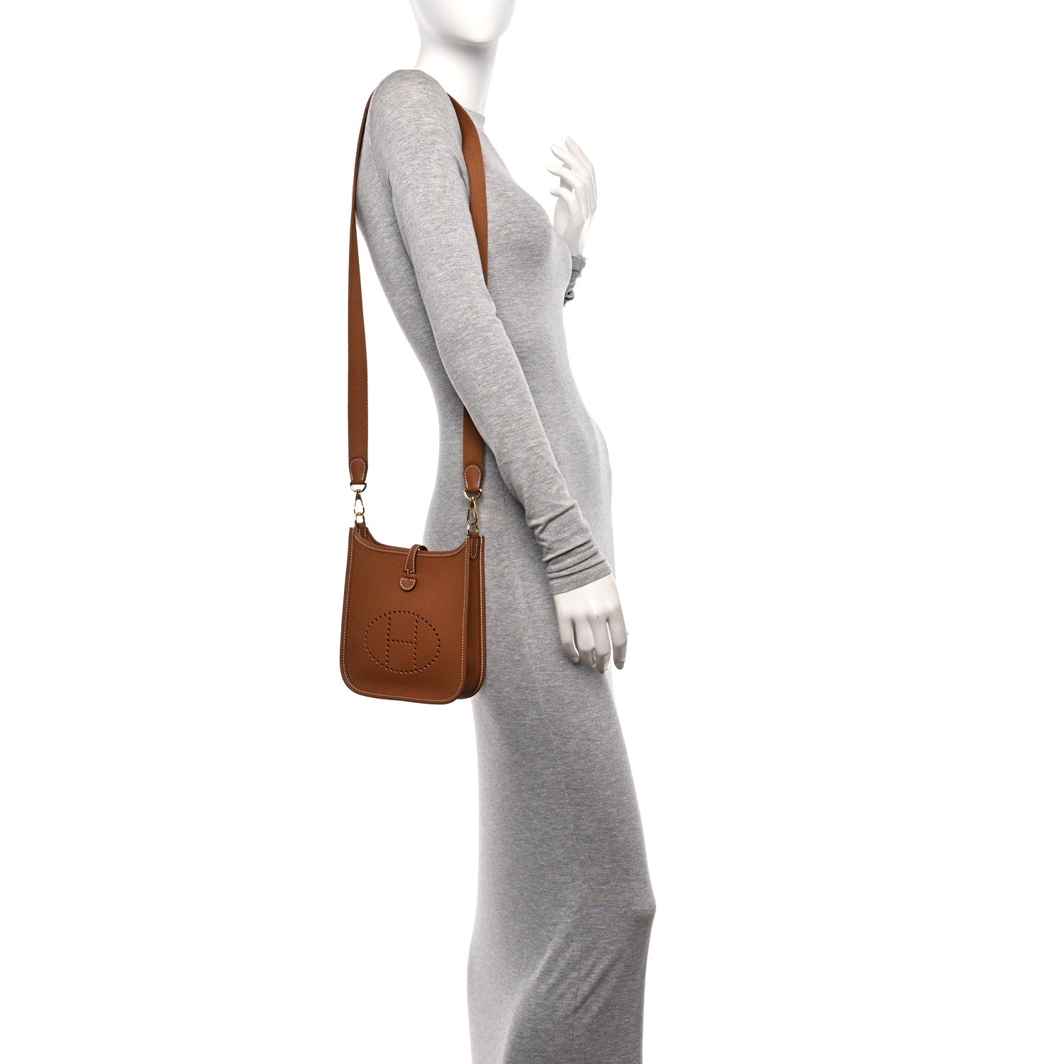 Hermes Taurillon Clemence Evelyne TPM Gold 2 of 11