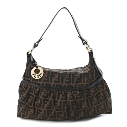 Fendi Zucca Cuoio Lucido Chef Hobo Tobacco Moro 1 of 9