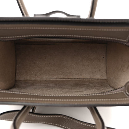 Celine Drummed Calfskin Nano Luggage Souris 5 of 11