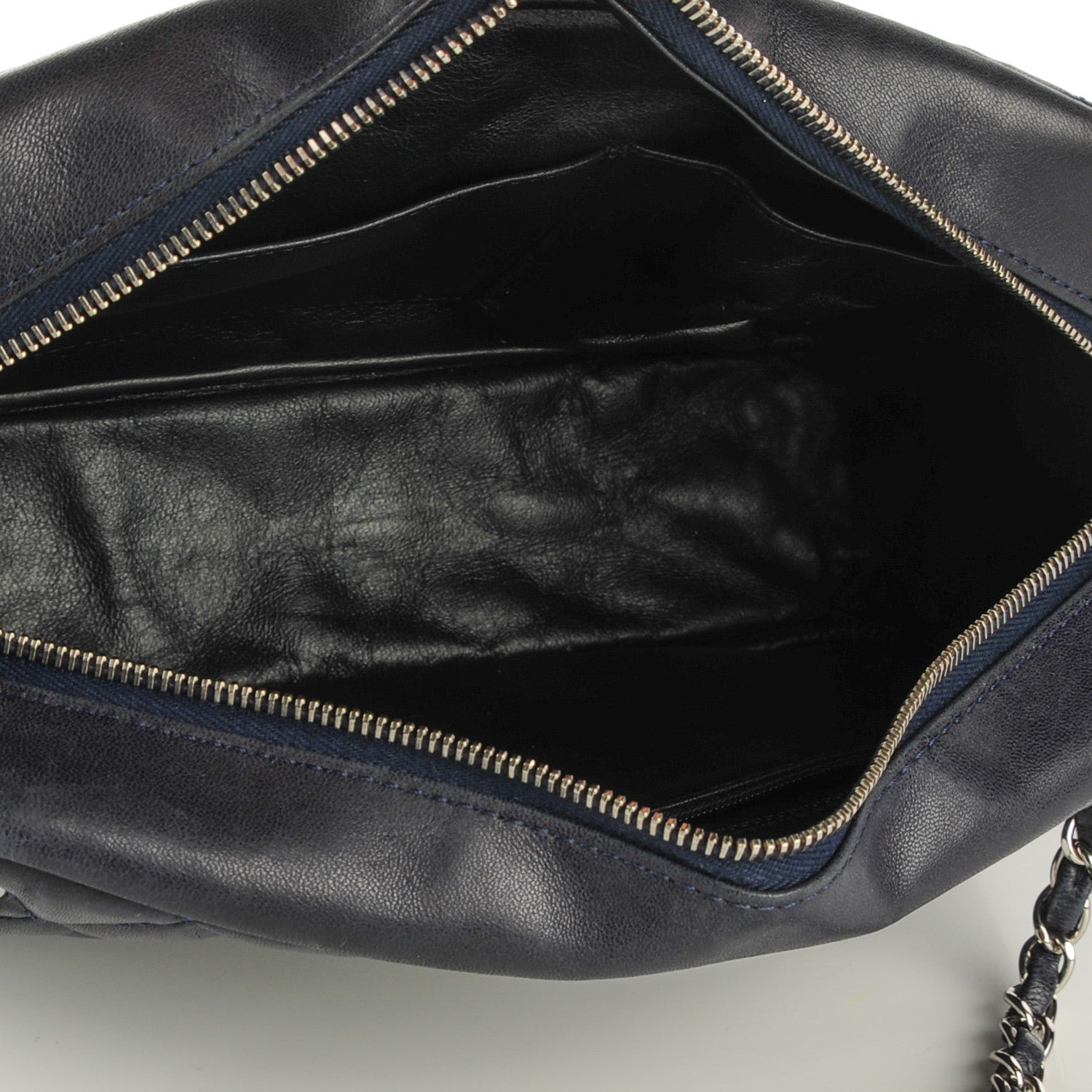 Chanel Lambskin Quilted Medium Camera Case Navy 5 of 7