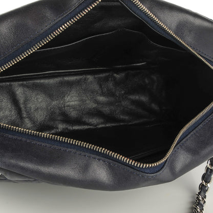 Chanel Lambskin Quilted Medium Camera Case Navy 5 of 7