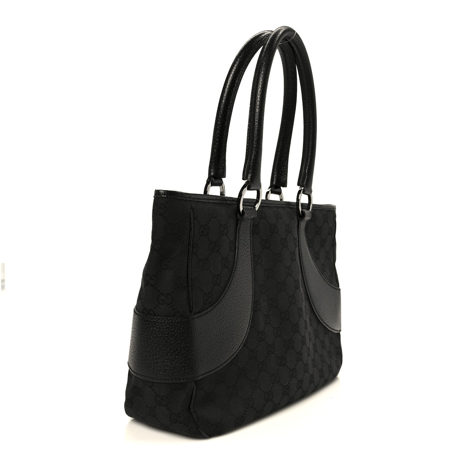 Gucci Monogram Shoulder Bag Black 3 of 10