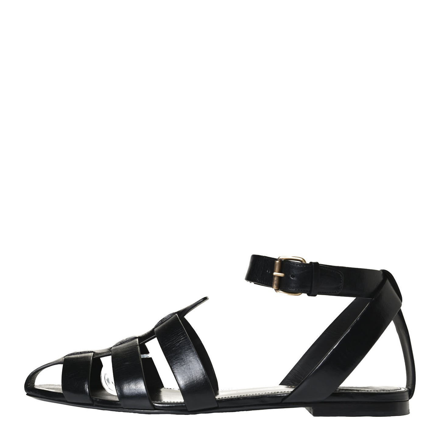 Calfskin Tribute 05 Ankle Wrap Sandals 40.5 Black