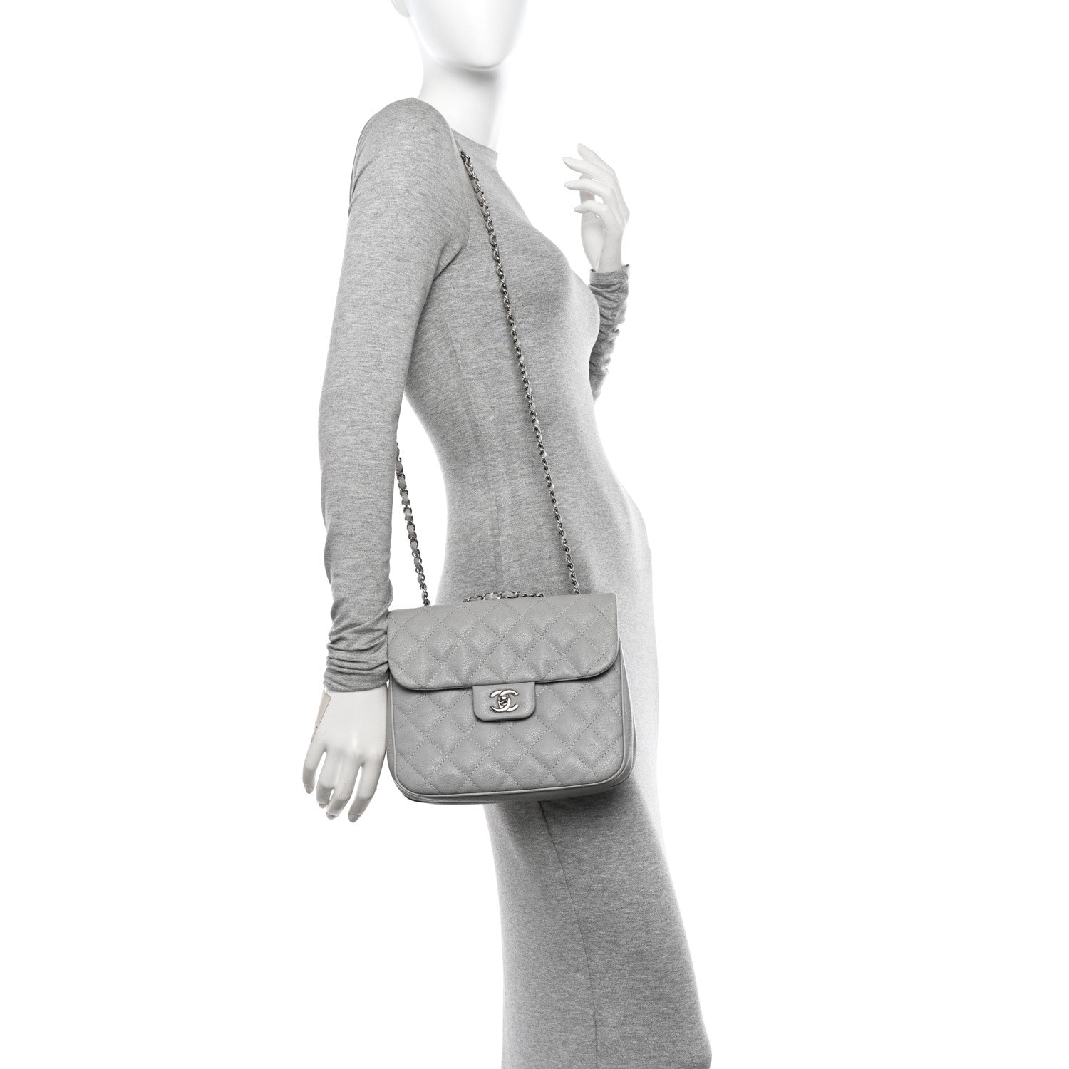 Chanel Caviar Quilted Medium Urban Companion Flap Grey 2 of 11