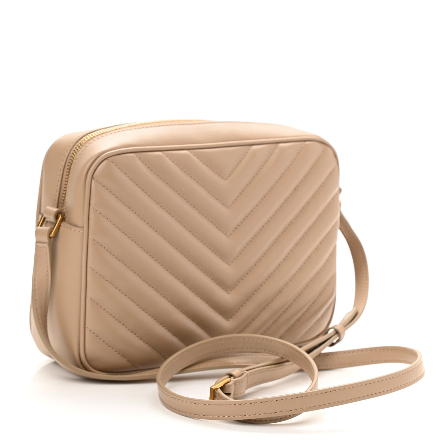 Calfskin Matelasse Monogram Lou Camera Bag Dark Beige