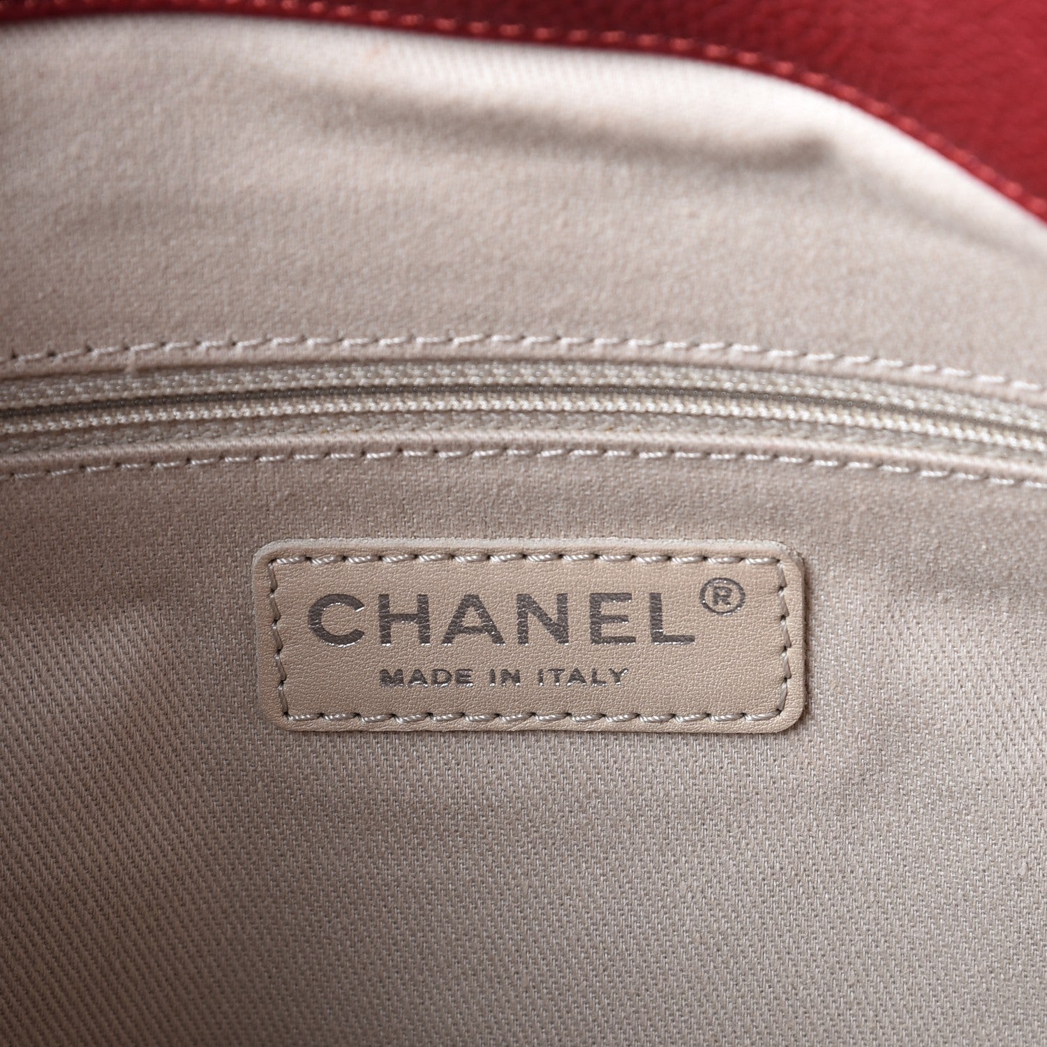 Chanel Caviar Quilted Timeless CC Soft Tote Red 6 of 7