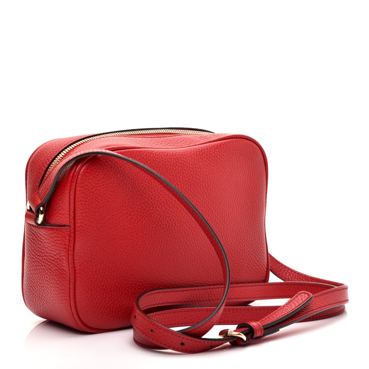 Pebbled Calfskin Small Soho Disco Bag Tabasco Red