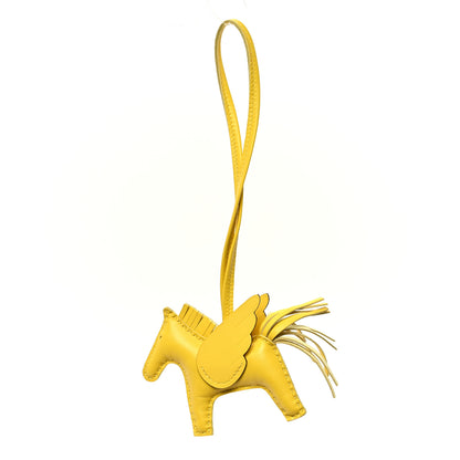 Hermes Milo Lambskin Grigri Rodeo Pegase Horse Bag Charm PM Jaune De Naples 1 of 5