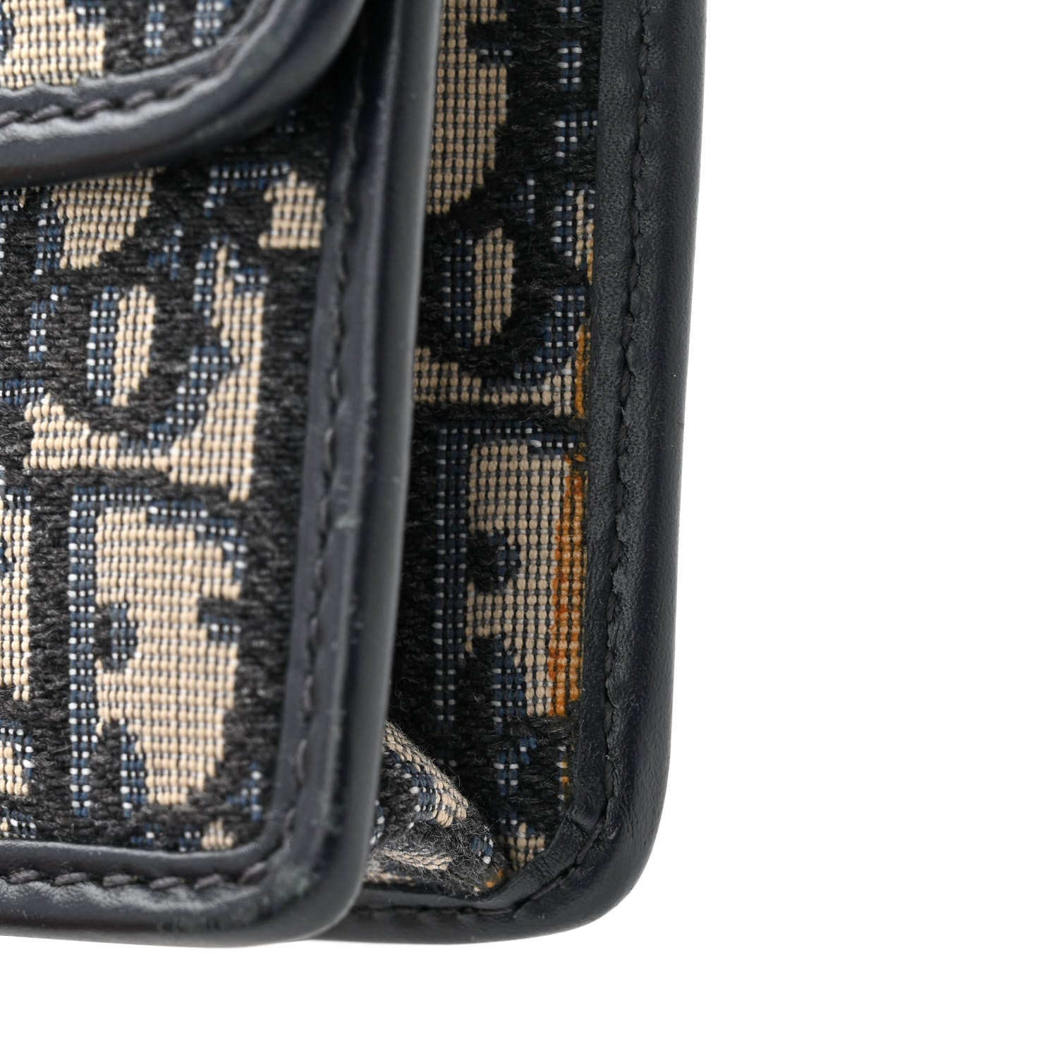 Christian Dior Oblique DiorAddict Wallet On Chain Clutch Navy Blue 14 of 15