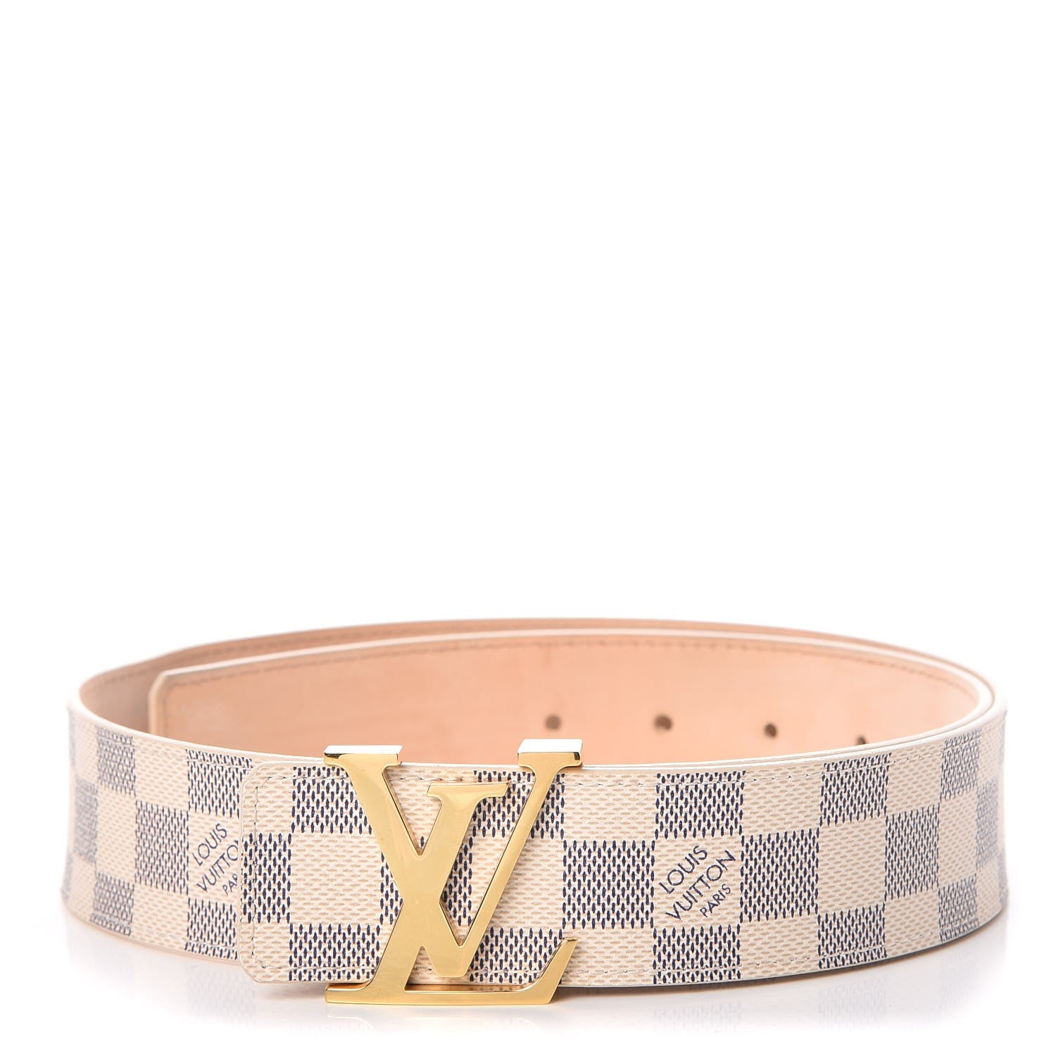 Louis Vuitton Damier Azur LV Initiales Belt 85 34 1 of 11