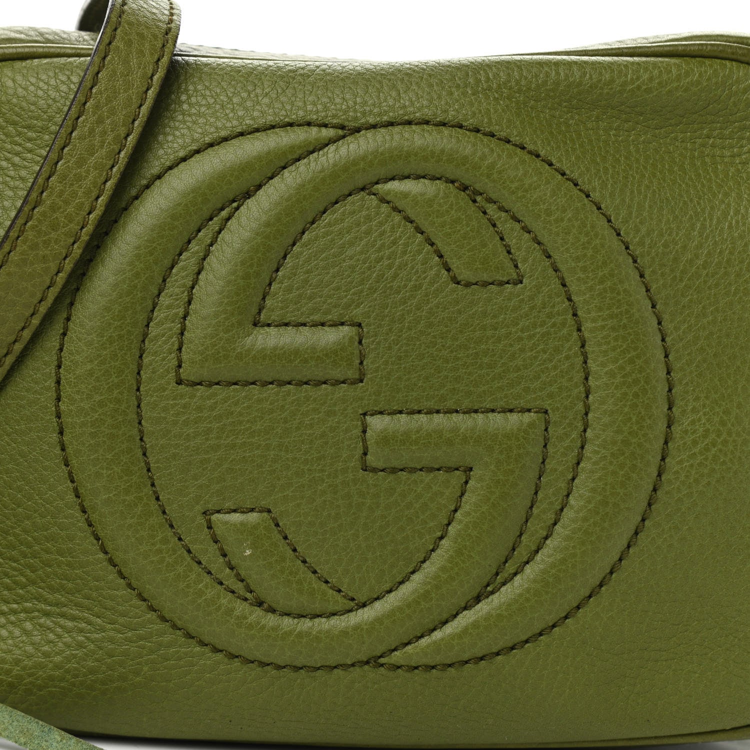 Gucci Pebbled Calfskin Small Soho Disco Bag Green 9 of 17