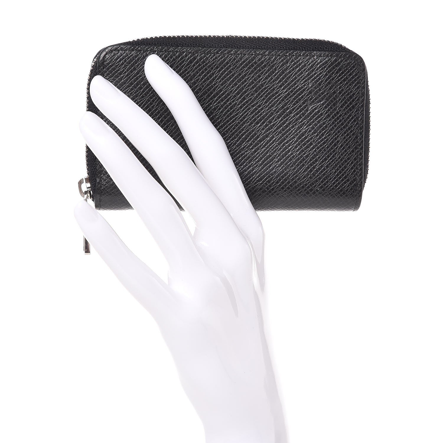 Louis Vuitton Taiga Zippy Coin Purse Vertical Black 2 of 6