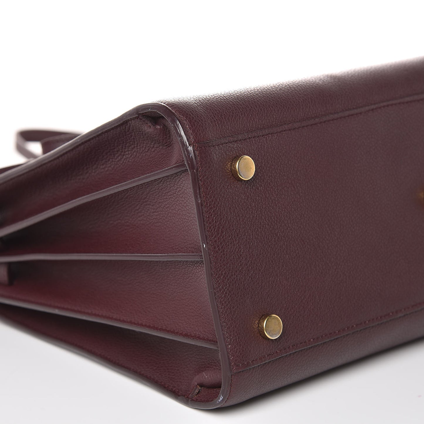 Grained Calfskin Small Classic Sac De Jour Bordeaux