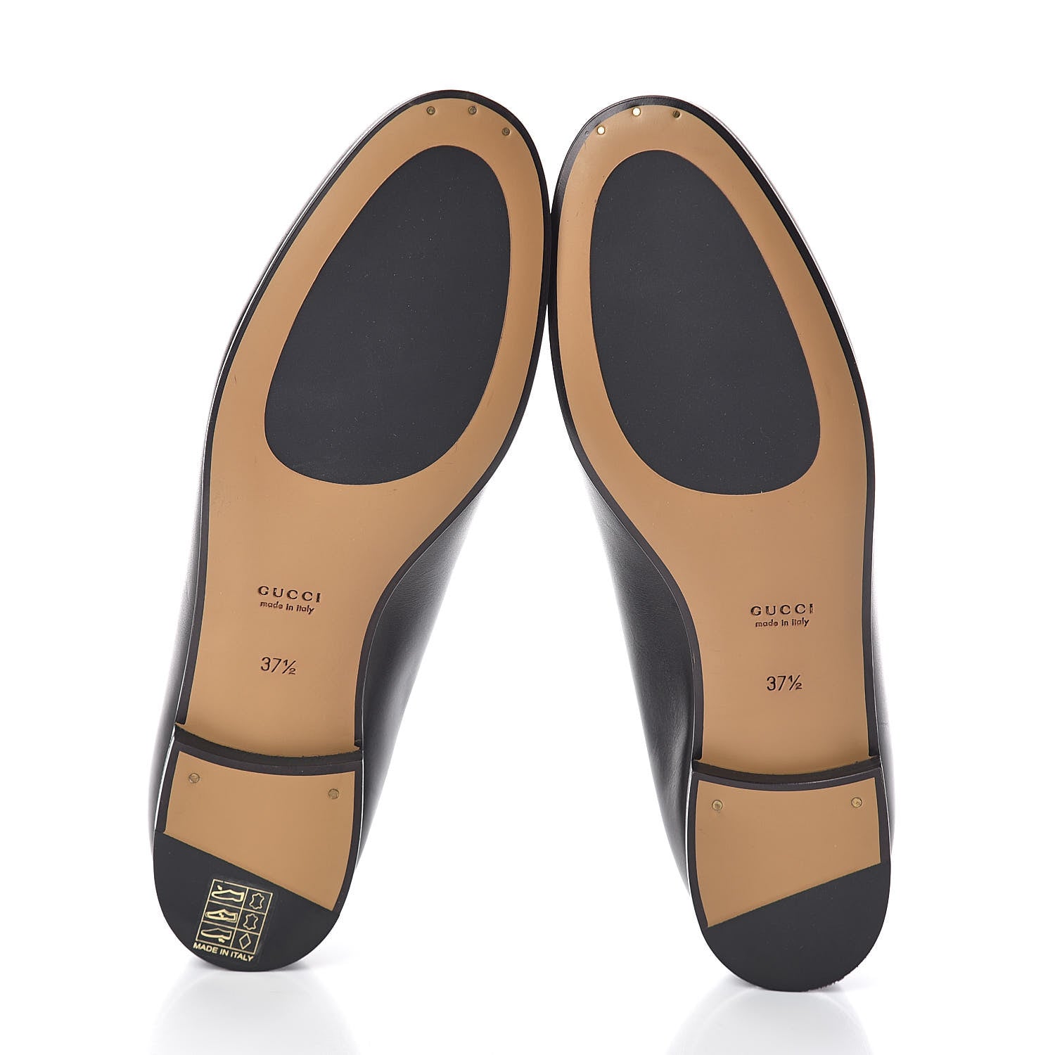 Gucci Calfskin Womens Jordaan Loafers 37.5 Black 7 of 8