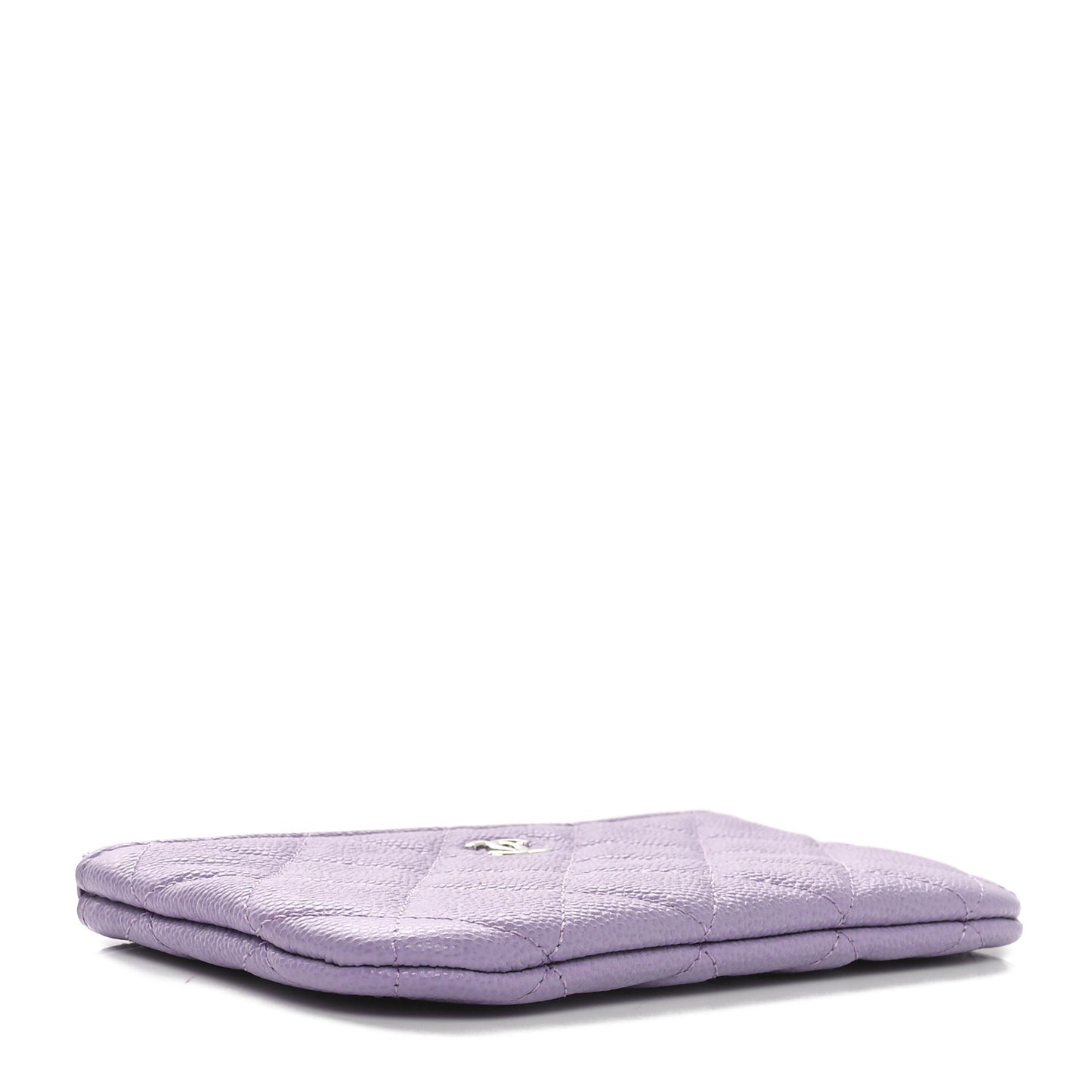 Caviar Quilted Small Cosmetic Case Light Purple