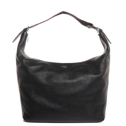 Burberry Grainy Leather Calfskin Large Hobo Black 1 of 10