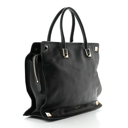 Valentino Garavani Vitello Macro Rockstud Runway Tote Black 3 of 15