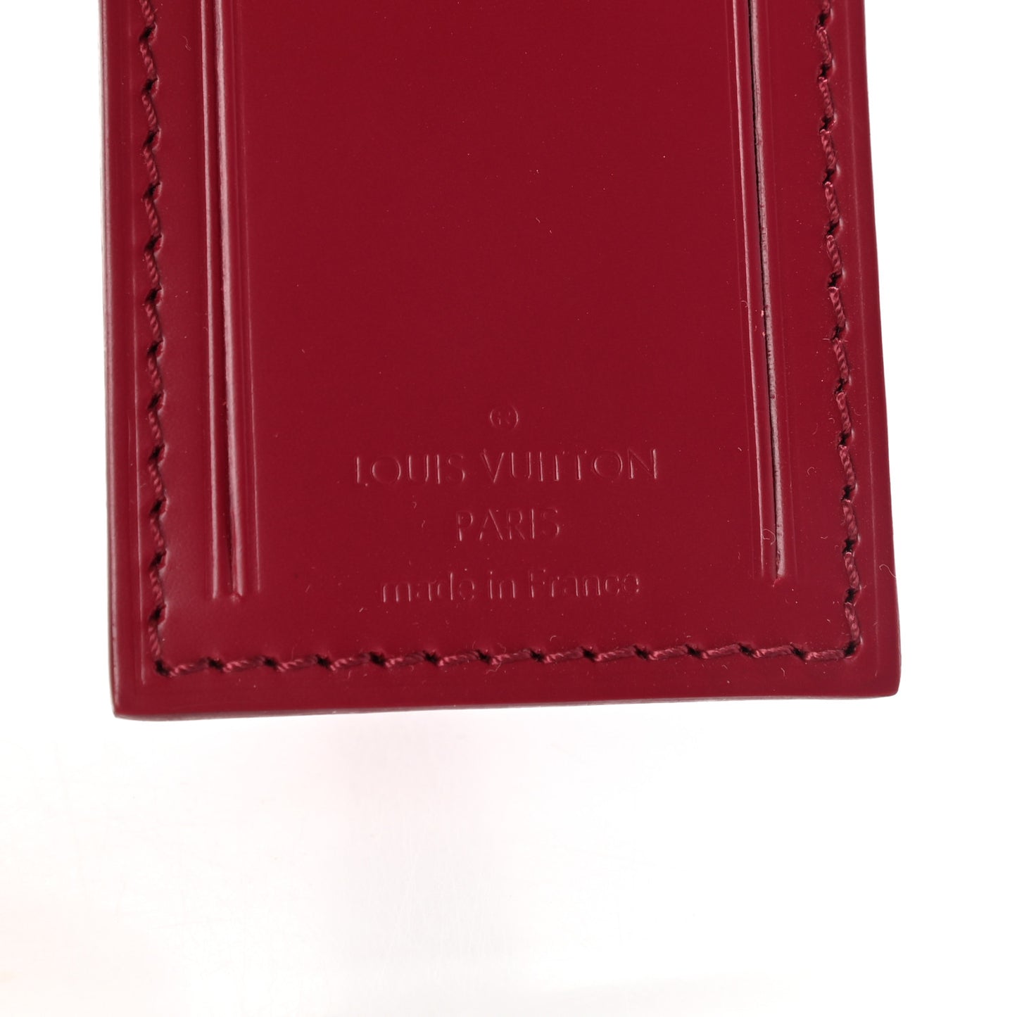Calfskin Luggage Tag Fuschia