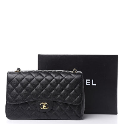Chanel Caviar Quilted Jumbo Double Flap Black 11 of 11